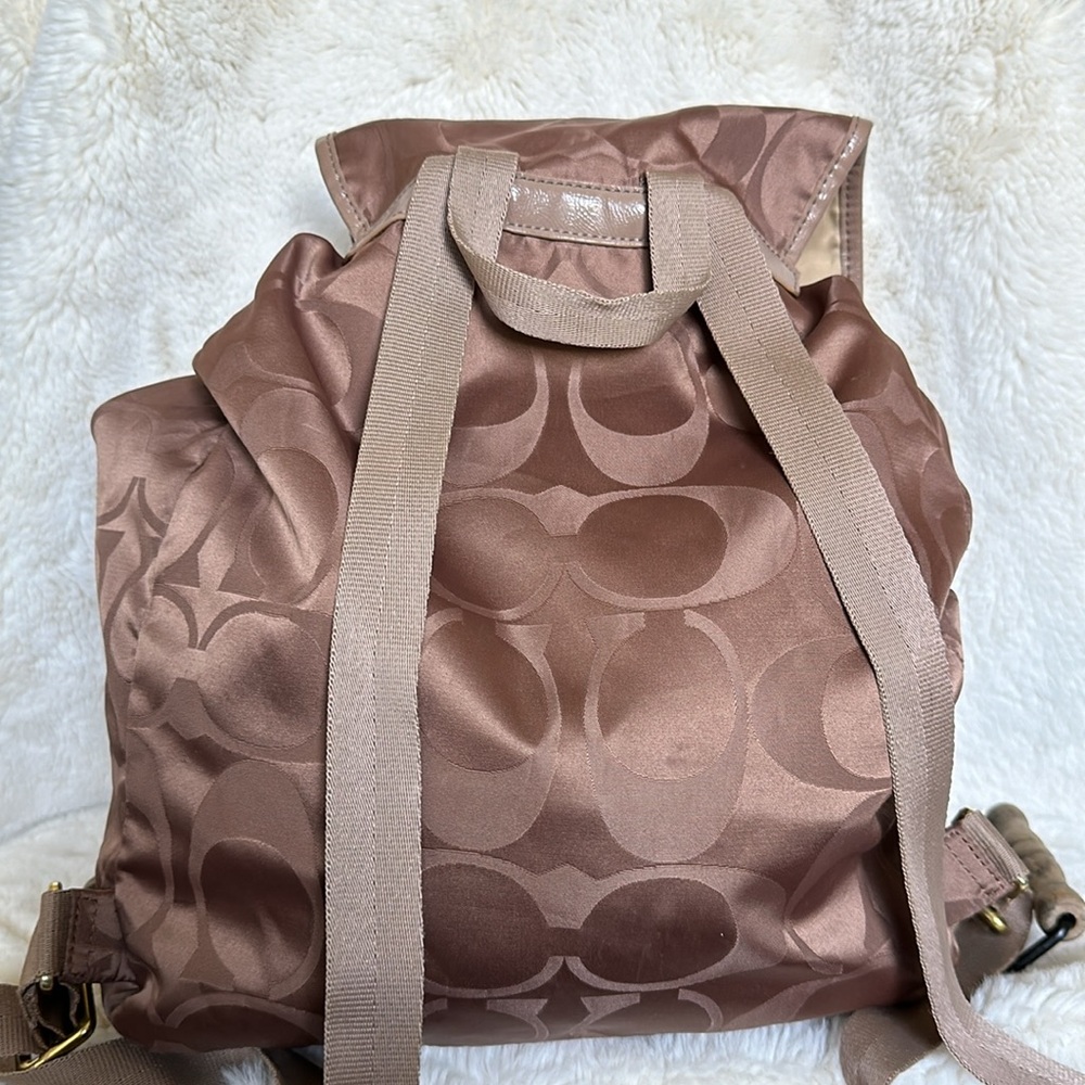 Coach Satin Signature Backpack - Picture 4 of 9